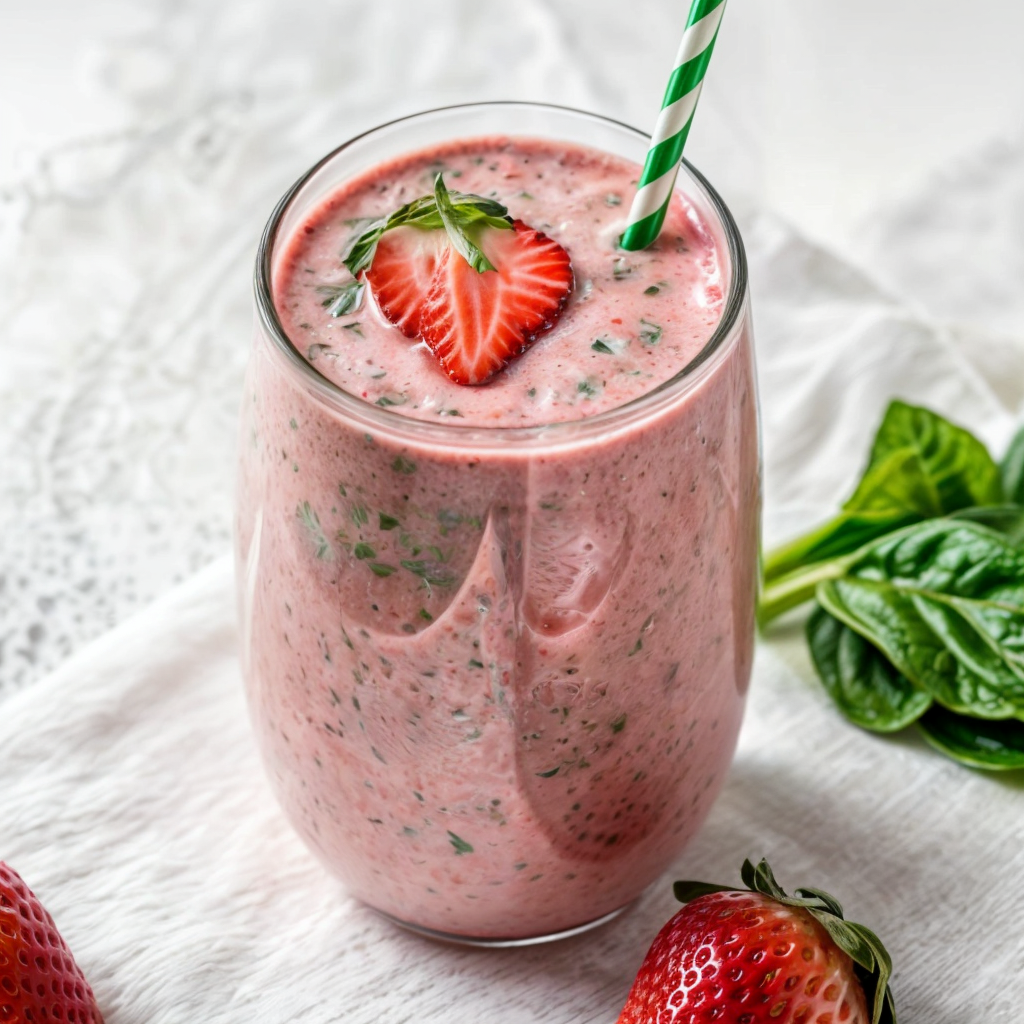 Strawberry Banana Spinach Smoothie