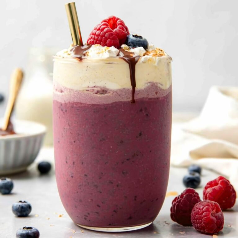 Peanut butter berry smoothie