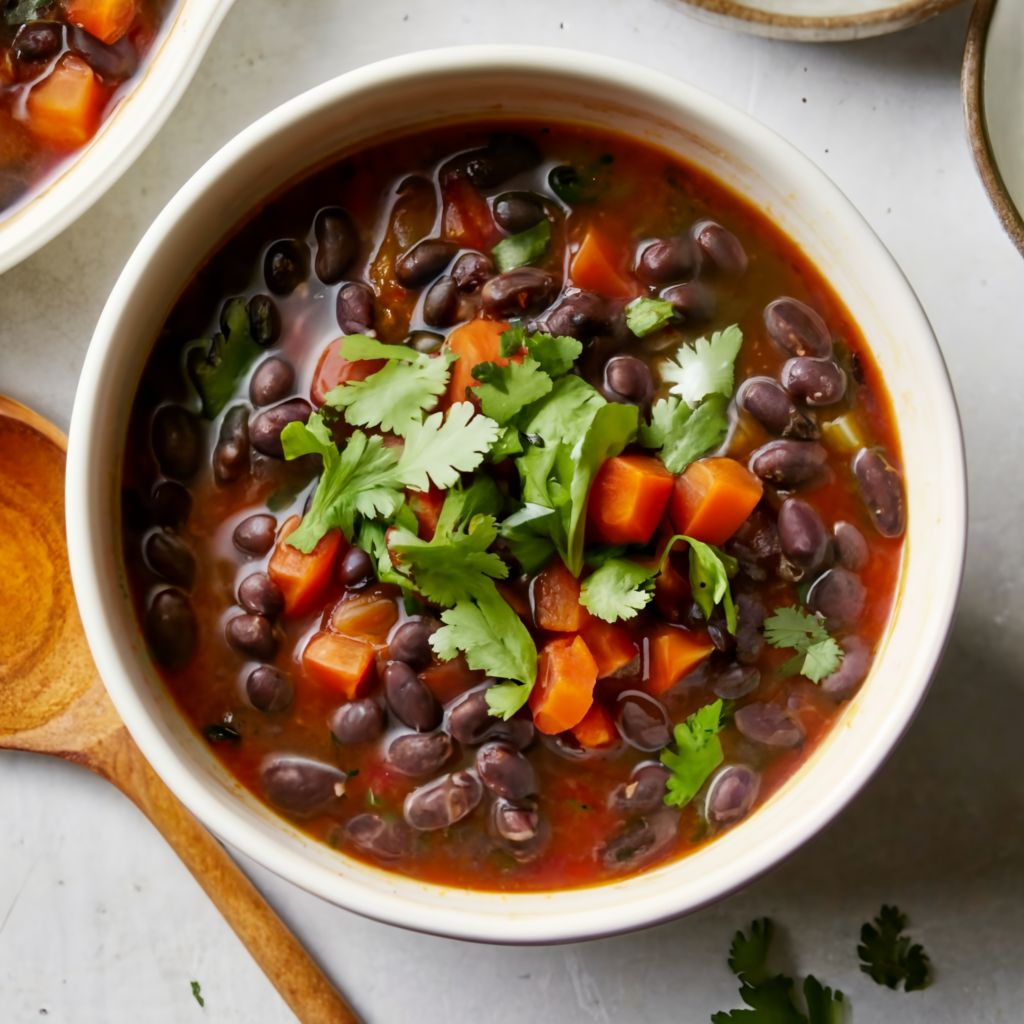 Spicy black bean soup